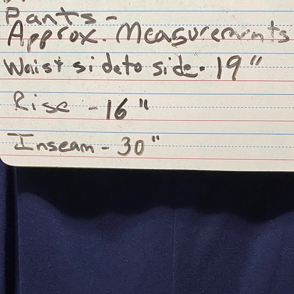 Vintage plus size 26W soft Navy Blue Pants with elastic stir ups - Picture 11 of 14